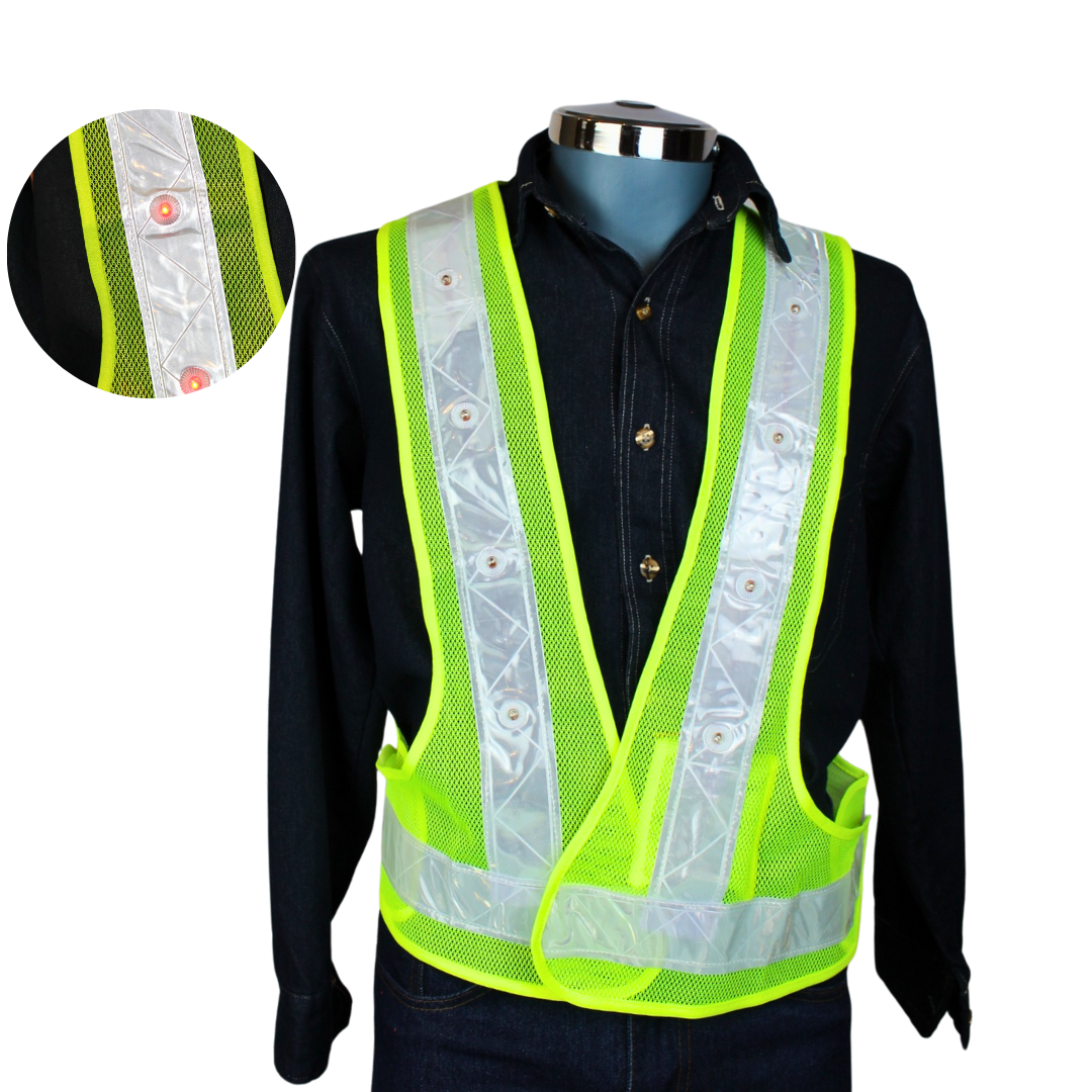 Chaleco con luz led de frente