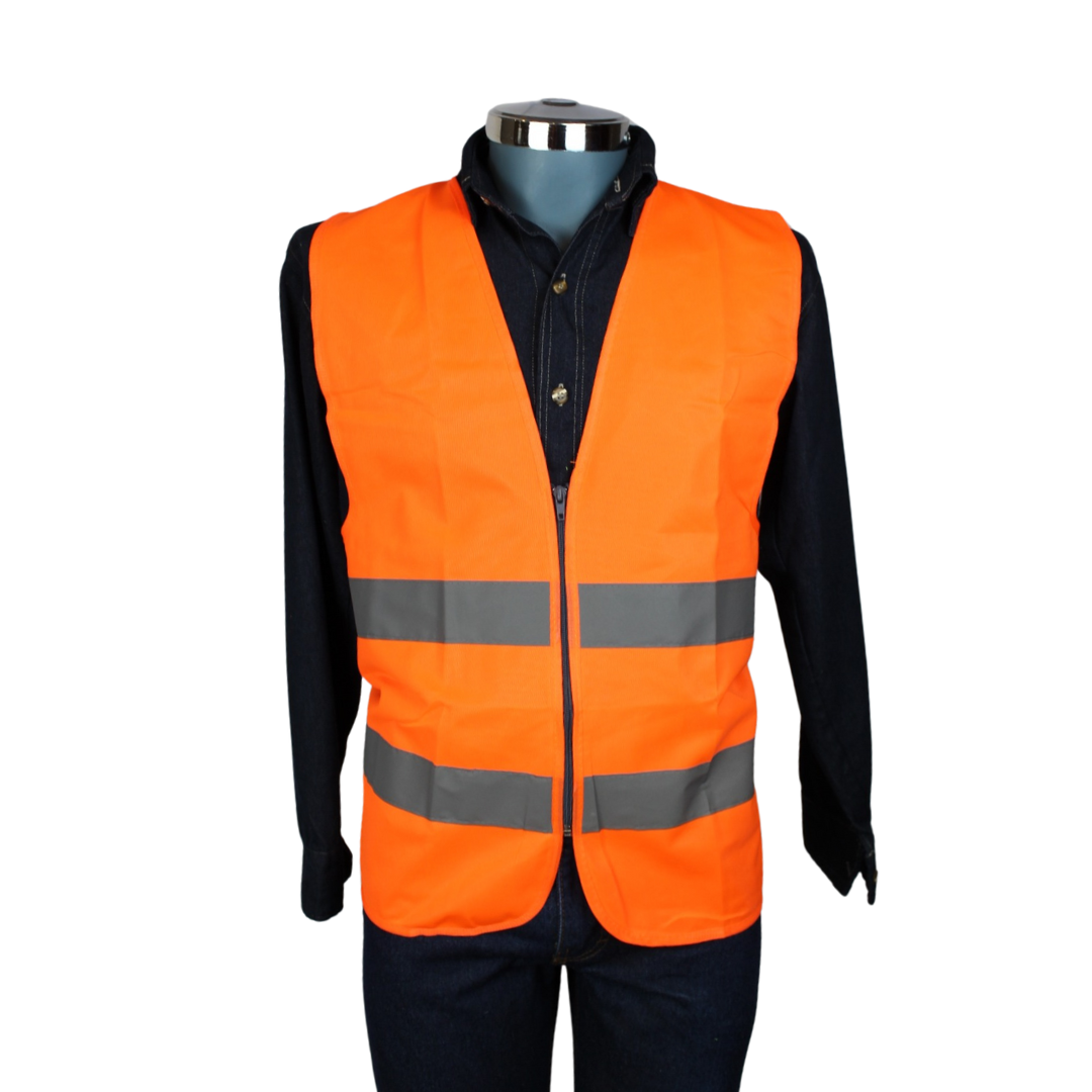 chaleco alta visibilidad naranja frente