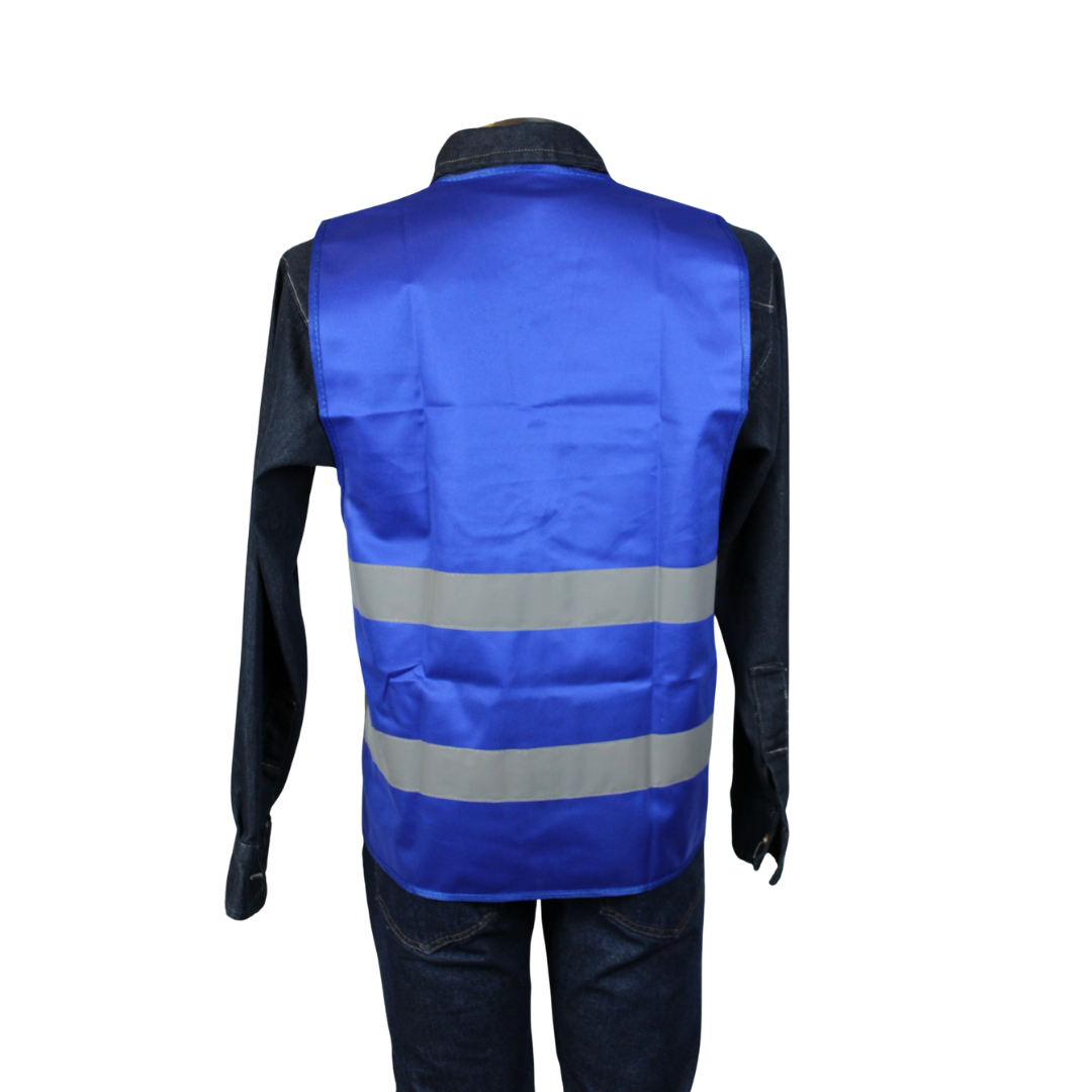 chaleco clase II azul atras