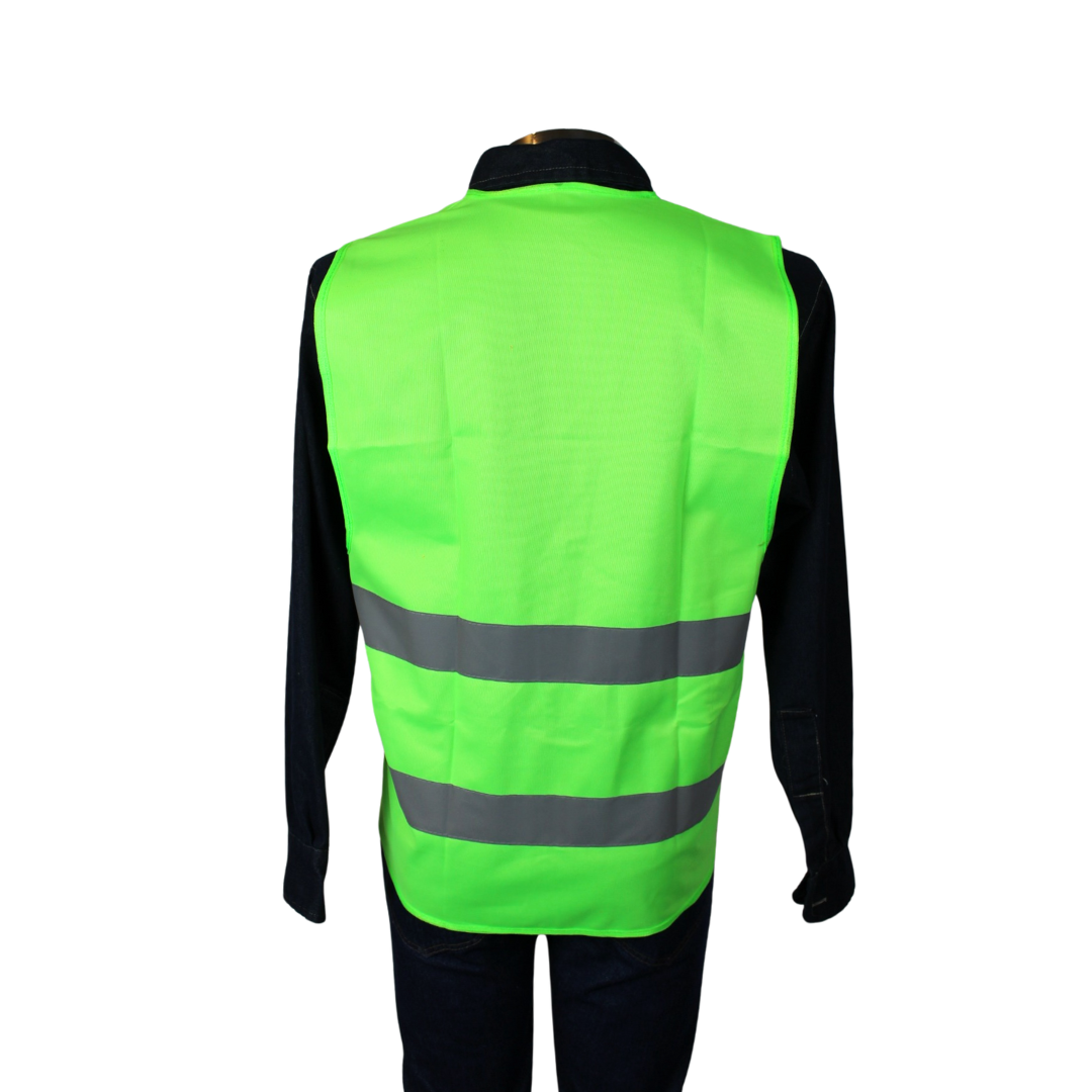 chaleco clase II verde atras